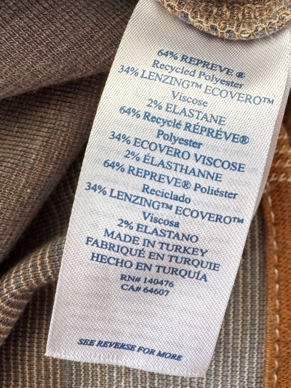 Faherty- Legend Sweater Shirt  Button-Front Shirt Jacket in Beige and Blue sz M - Picture 5 of 7